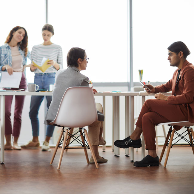 grouping of 4 people using outsourced HR services from Optima Office